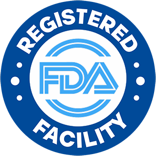 Manufactured in FDA-registered facilities